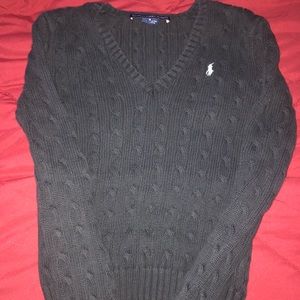 polo v neck sweater